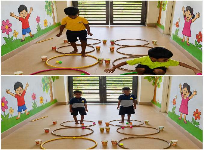 Hoop & Color Coordination Race activity